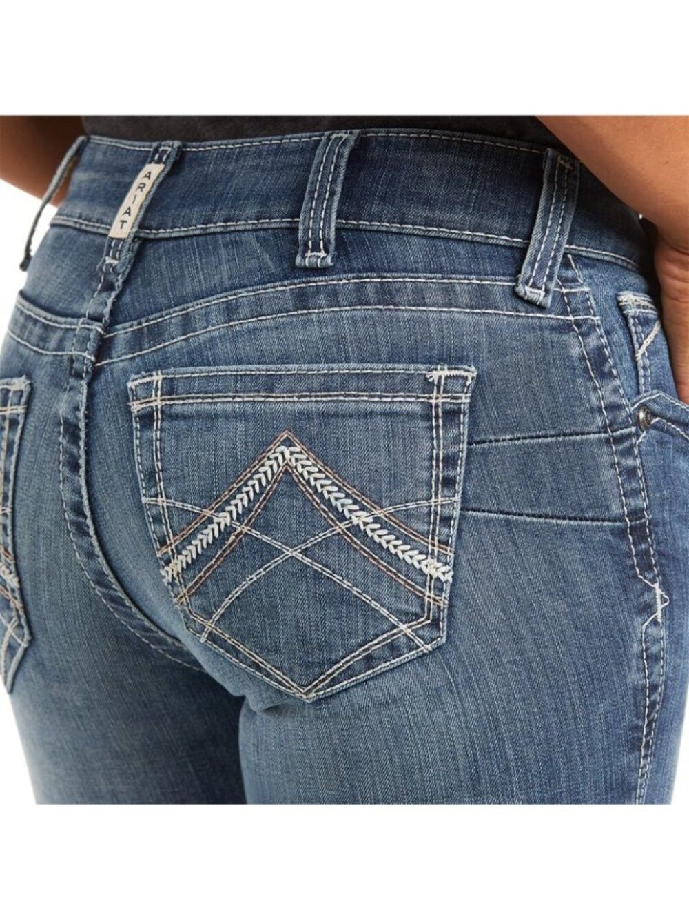 Ariat Real Denim Womens Mid Rise Western Cowgirl Jeans 27R Medium Wash 5 Pocket